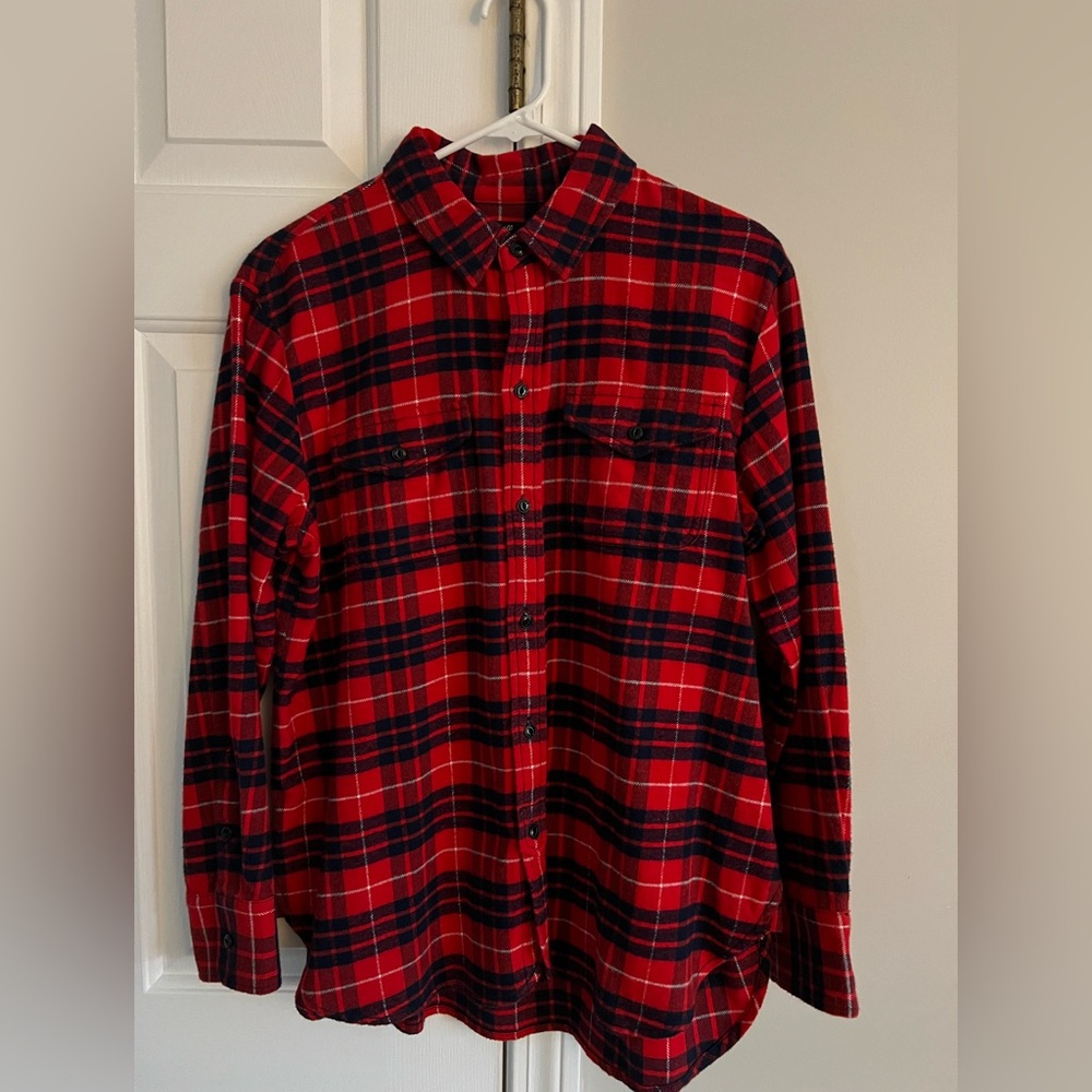 Madewell Women’s Plaid Flannel Button Down Shirt (Size M)